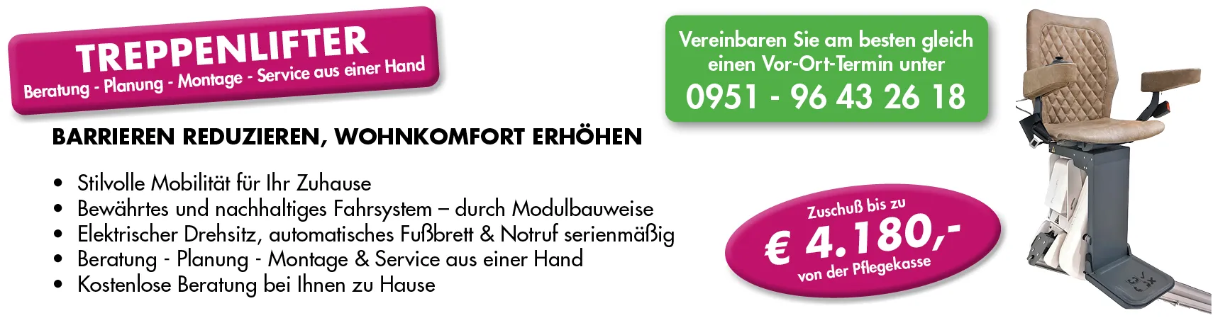 Treppenlift Service vom Sanitätshaus Bruder RehaTech